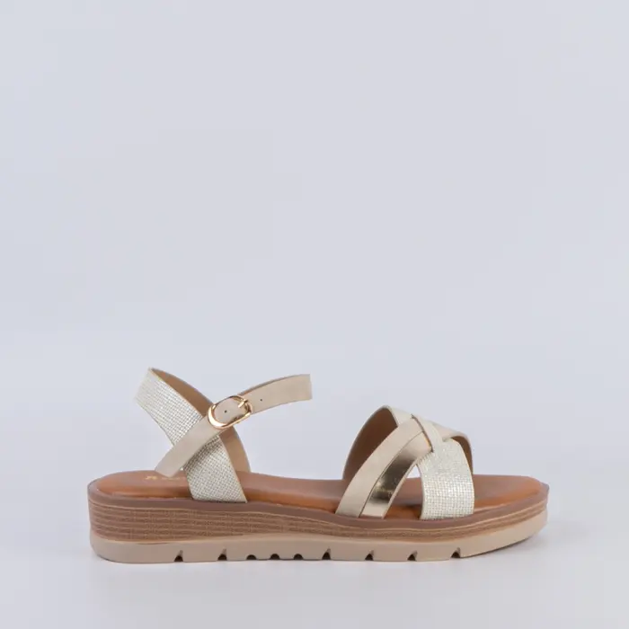 SANDALIA MUJER BEIGE 54821 - 1