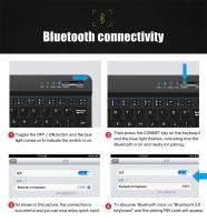 Teclado Inalámbrico Bluetooth Recargable Para Tablet Android iOS Windows Huawei Samsung Xiaomi Pad Mouse Compatible Con 2024 - details 5