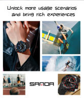 Reloj Deportivo Para Hombre SANDA Marca Popular Dual Pantalla Electrónica Multifuncional Impermeable LED Con Alarmas Y Cronógrafo - details 15