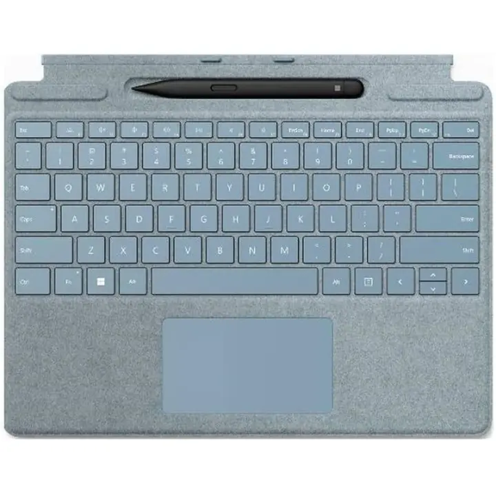 Microsoft Surface Pro 8/9/10 Type Cover Signature Copilot platino + Slim Pen 2 - 1