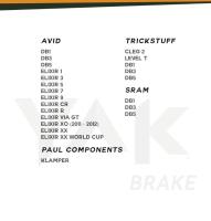 Pastillas de Freno Bicicleta - YB009 - Avid DB Elixir XX Paul Component Klamper TrickStuff Sram DB - details 2