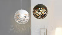 Lámpara Colgante De Hierro Blanco Negro Sfera Vacia Para Decoración De Sala De Estar Comedor Cocina Isla De La Casa - details 2