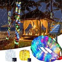 Luz De Cuerda Solar Exterior 12m Con 100 LED 8 Modos Luces De Navidad Para Jardín Piscina Patio Valla Decoración De Año Nuevo - details 0