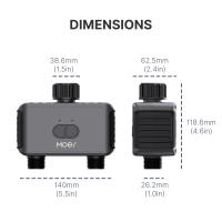 Controlador De Válvula De Riego Inteligente MOES Tuya Bluetooth 2-Enchufe Timer Programable Con App Remote Para Lavadora Y Filtro - details 12
