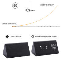 Reloj De Despertar Digital LED En Madera Con Control Por Sonido Y Luz USB/AAA Poderado Decoración De Mesa Para El Hogar Estilo Moderno Y Antiguo - details 6