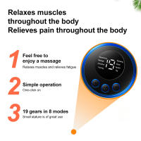 Masajeador De Cuello Mini Eléctrico Estimulador Muscular Almohadillas De Masaje Cervical Con Control Remoto Para Salud Del Cuerpo Y Espalda - details 3