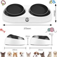 Cuenco para perros y gatos, cuenco antideslizante para mascotas, cuenco extraíble para gatos y perros, soporte elevado inclinado 15°, para gatos, cachorros y perros pequeños - details 2