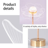 Lámpara De Mesa Retro Dorada Con Mariposa De Acrílico Luz De Noche LED Para Decoración De Habitación Y Sala De Estar Luz De Lectura Ajustable Con Botón De Presión - details 13