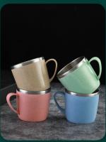 Taza De Café Con Mano De Plástico Y Doble Capa De Acero Inoxidable Resistente Al Calor Para Bebidas Como Leche Y Té Para Uso Doméstico Y Oficina - details 10