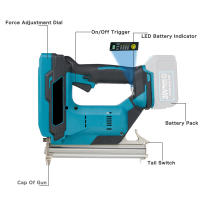 Brushless Cordless F30 Electric Nail Gun Wireless Stapler Nailer Woodworking Lithium Battery For Makita 18V Battery - details 1
