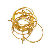 50pcs/Lote Aretes De Anillo Grande En Acero Inoxidable Dorado Para DIY Colgantes De Aretes Y Joyería Hechas a Medida Suministros De Encuentros - details 5