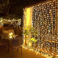 Luces De Cortina LED Con Control Remoto Y USB Para Decoración De Hogar Fiesta Boda Pared Ventana Halloween Navidad - details 11