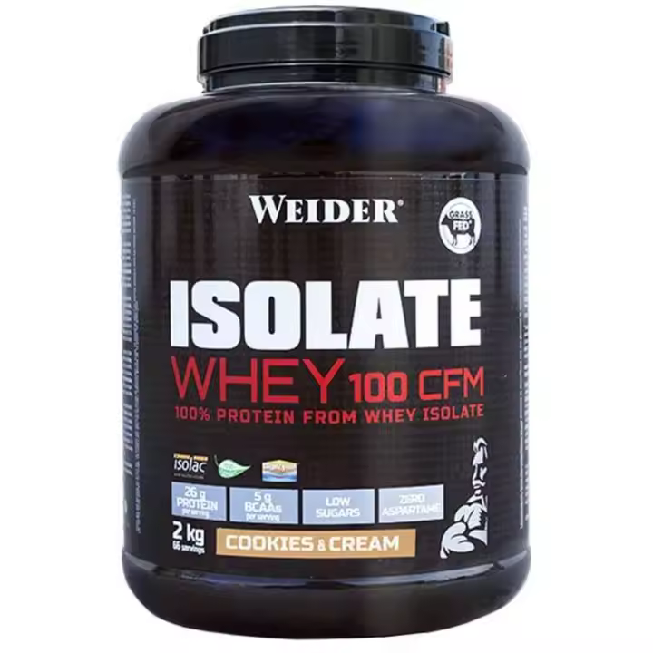 Weider Isolate Whey 100CFM 2KG - Aislado de Proteína de Suero de Leche de Rápida Absorción - 1