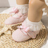 Zapatos De Algodón Para Bebé Niña Con Lazo Comodidad Suave Para Caminar Primeros Pasos Mary Jane Planas De Primavera Otoño Invierno Todas Las Estaciones Cuna Zapatos Nuevos Recién Nacidos - details 15