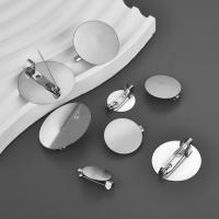 20pcs/Lote Base Redonda Plana Para Broches De 15/20/25/30mm Enchufe Para Encantos DIY Accesorios De Joyería En Metal - details 6