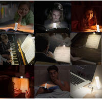 Lámpara De Lectura LED Recargable Por USB Con Clip Luz De Lectura Portátil Para Ojos Cuidado Nivel De Brillo Ajustable Marca Amber - details 16