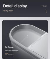 Cesta De Papel Para Baño Y Cocina VIE LENTE 10L Ecológica Y Creativa Con Tapa Recolección De Basura Silenciosa Material Plástico Rectangular - details 3