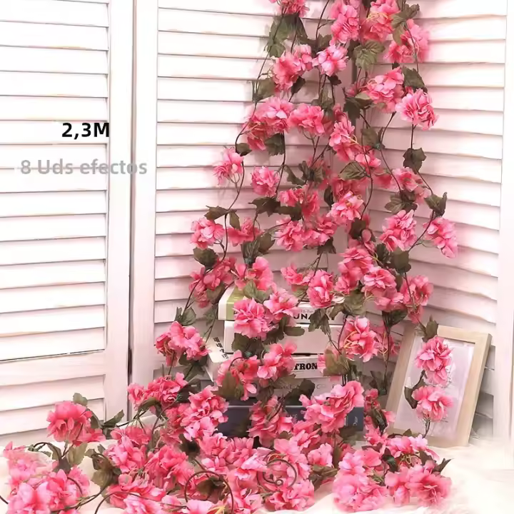 Guirnalda De Flores Artificiales De Sакura 180CM Para Bodas Decoración De Navidad Fiesta En Casa Y Hogar Silken Cherry Blossom - 1