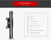 Bomba De Bicicleta De Aluminio Para Rutas Y Montañas Con Tubo Portátil Y Medidor De Presión Aire Para Neumáticos De Bicicleta Accesorios De Ciclismo - details 10