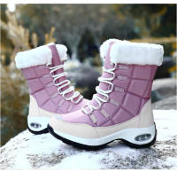Botas De Invierno Para Mujer Calidad Superior Cómodas Y Seguras Para Caminar Botas De Nieve Con Cordones Impermeables Talla 36-42 - details 5