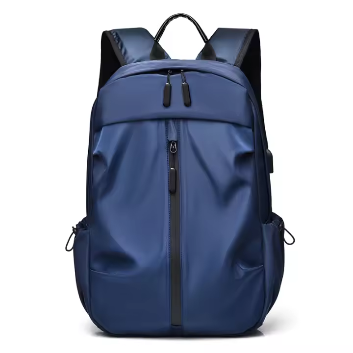 Mochila Universitaria Clásica Versátil De Color Sólido Para Hombres Y Mujeres Con Gran Capacidad Bolsa De Hombro - 1