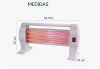 Calefaccion eléctrica portátil de bajo consumo ,estufa eléctrico con 3 niveles de potencia 400/800W/1200W . 3 tubos de cuarzo. Desconexión antivuelco. Ideal para el baño, casa. - details 1