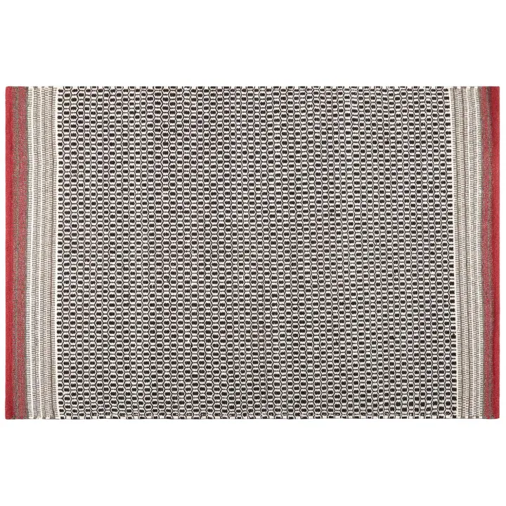 Alfombra Kilim Lana Rich Black / Red 60X90 CM- Parentesi Quadra - 1