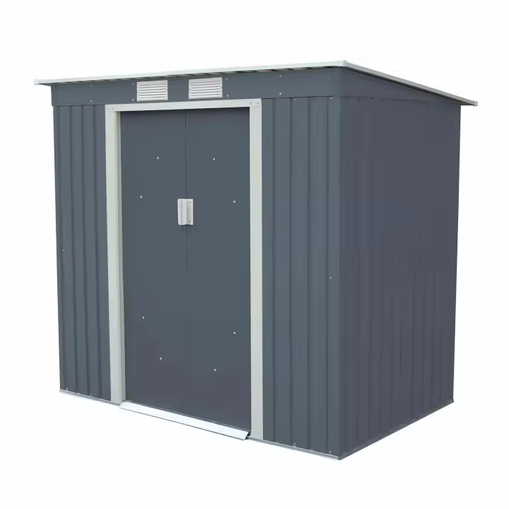 Gardiun Caseta Metálica Gardiun Buckingham 2,43 m² Exterior 201x121x176 cm Acero Galvanizado Gris Antracita - 1