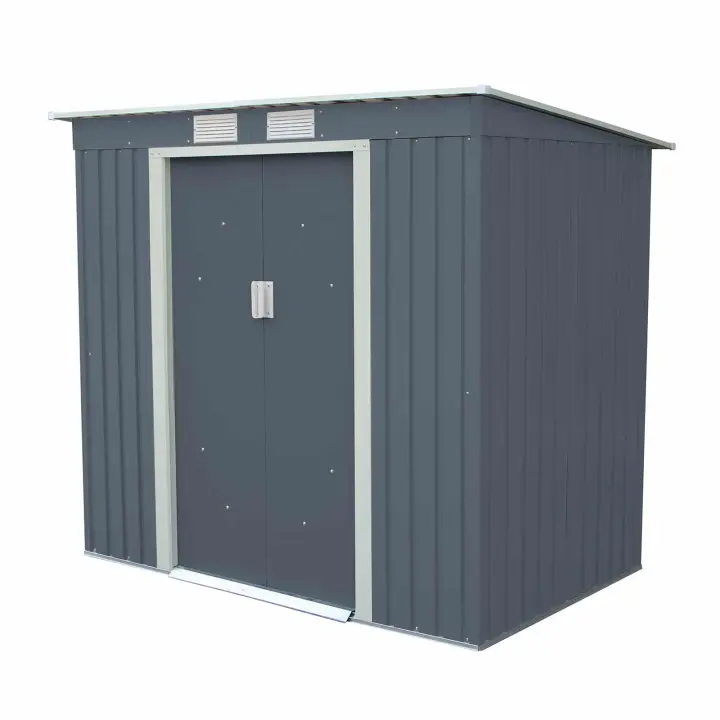 Gardiun Caseta Metálica Gardiun Buckingham 2,43 m² Exterior 201x121x176 cm Acero Galvanizado Gris Antracita - 1