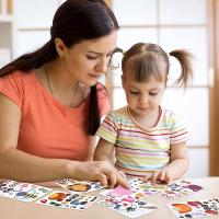 Juego De Rompecabezas DIY Para Niños 32 Hojas De Pegatinas Divertidas Con 16 Caras De Animales Juguetes Educativos Para Niños Y Niñas Regalos - details 1
