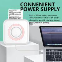 Mini impresora de bolsillo portátil sin tinta impresora fotográfica con papel de impresora de 13 rollos para impresora inalámbrica para iOS/Android Smartphone (rosa) - details 2