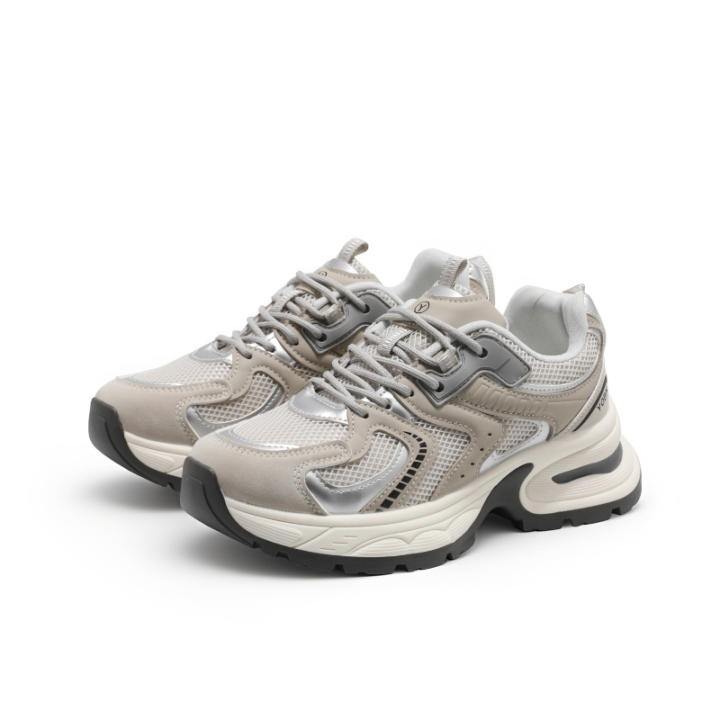 College Style Mesh Breathable Platform Dad Shoes New Lightweight All Match Daily Casual Walking Sneakers For Youth