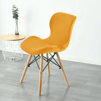 Cubierta De Silla Curva De Mariposa 1Pc Funda De Velours Para Banqueta De Comedor Estilo Europeo Lavable Y Elástica - details 3