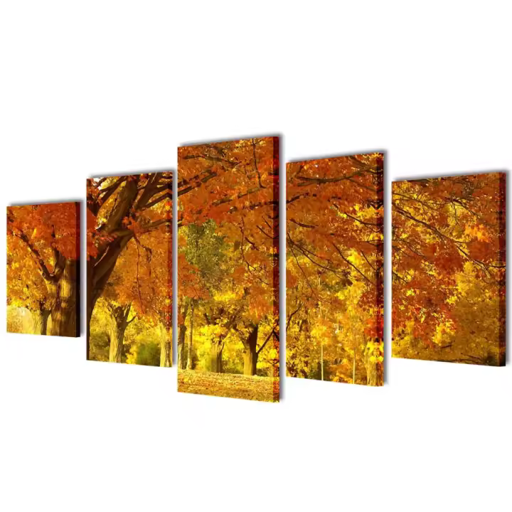 Set decorativo de lienzos para la pared bosque arces 100 x 50 cm - 1