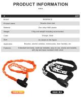 Cerradura De Cadena Para Motocicleta 95cm Antirrobo De Alta Seguridad Para Bicicleta De Montaña MTB Con 2 Llaves Para Scooter Ebike - details 0