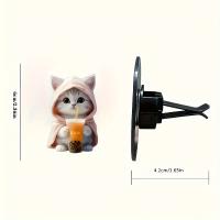 Aromaterapia De Gato Lindo En Acrílico Para Coche Fragancia Duradera Clip Para Ventilador Decorativo Y Aromaterapia - details 3