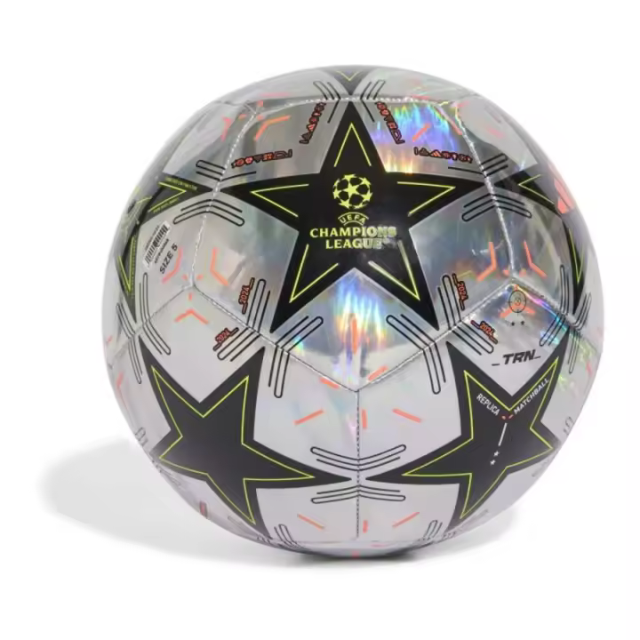 Adidas UCL Training Foil IX4068 Ball balón de entrenamiento de la UEFA Champions League con diseño inspirado en la competición europea. Fabricado con materiales resistentes y una superficie texturizada para un mejor control y precisión en cada toque. - 1