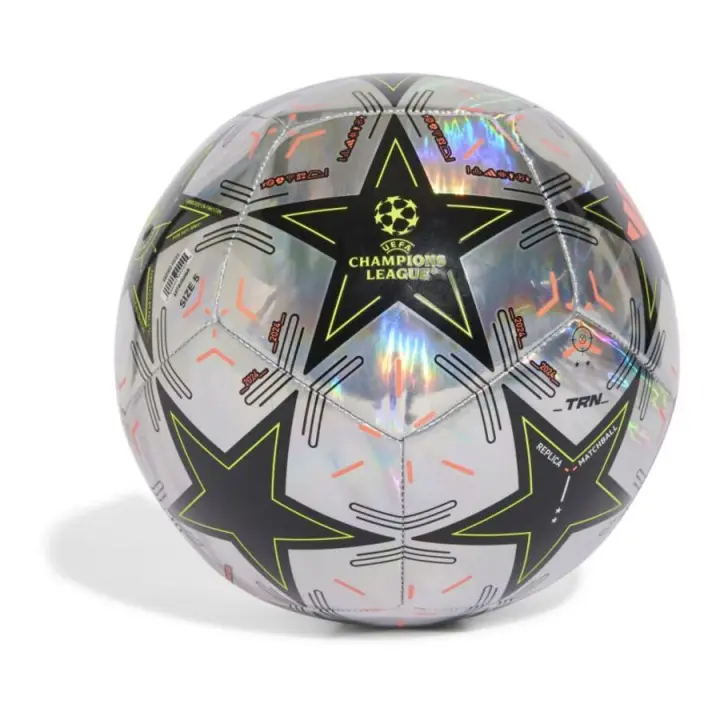 Adidas UCL Training Foil IX4068 Ball balón de entrenamiento de la UEFA Champions League con diseño inspirado en la competición europea. Fabricado con materiales resistentes y una superficie texturizada para un mejor control y precisión en cada toque. - 1