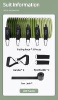 Juego De 11 Piezas De Bandas Elásticas De Resistencia 200LBS Para Ejercicio De Fitness En Casa Equipo De Entrenamiento De Músculos Y Acondicionamiento General - details 7