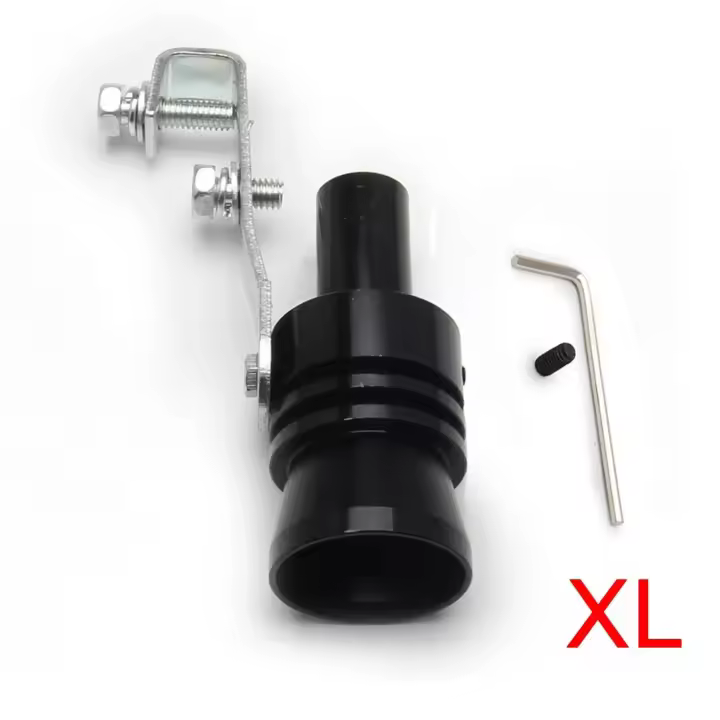 Silbato De Sonido Turbo Negro Para Vehículo Universal Simulador De Sonido De Escape De Coche Tamaño XL Dispositivo De Refit - 1