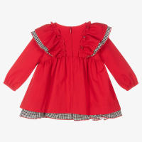 Miranda Vestido Bebe Niña 32/0148/V ROJO ropa niños Winter ROYALE CORDONETS - details 2