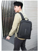 Mochila Impermeable Para Hombres Ultra Ligera Estilo Clásico Con Capa De Computadora De 15.6' Mochila De Hombro Suave Material Nylon Con Costuras Embossing - details 14