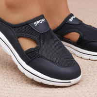 Zapatillas Casuales Para Mujer 2024 Talla Grande Transpirables Con Suela Gruesa Y Mesh Pantuflas Moda Zapatos Unisex - details 18