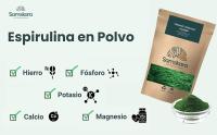 Espirulina en polvo BIO Plus  Mejorado para la Salud Digestiva y Absorción de Nutrientes  58% Proteína + 6% Leucin  Alto en Clorofila - para batidos, yogur, harinas, sopas  Superalimentos Samskara - details 0