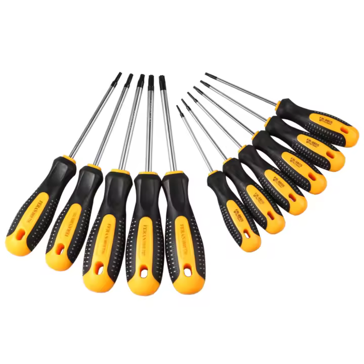 Juego De Destornilladores Torx Magnéticos CR-V Para Reparación De Teléfonos Y Computadoras Herramienta Manual Con Agujero De Seguridad T5-T30 Kit Multifuncional Antideslizante De Acero Cromo-vanadio - 1