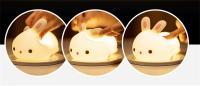 Lámpara De Noche De Conejo RGB LED Táctil Recargable Silicona Bunny Regalo De Navidad Para Niños Juguete Luz De Ambiente - details 9