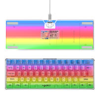 Teclado De Juego HXSJ 60% Con Cable Transparente RGB Backlit Ultra-Compacto Impermeable 61 Teclas Para PC/Mac - details 12