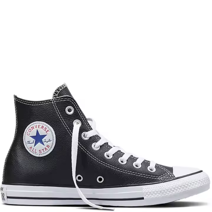 Converse CHUK TAYLOR HI Negra de Piel Elegante para Hombre - 1