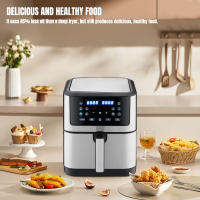 Freidora sin Aceite Air fryer 12L Doble Nivel con Ventana Visible, 1800W Potente, Multifunción (Horno Eléctrico, Máquina de Papas) - Ideal para Cocina Casera, Sin Humo y Antiadherente - details 4