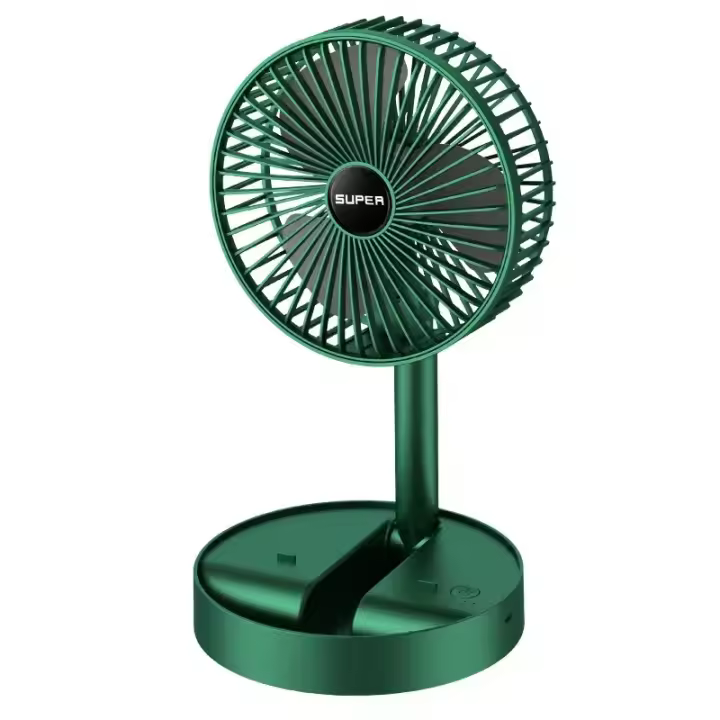 PORCHEDDU Ventilador de piso USB telescopo Silencioso de 3 velocidades Ventilador plegable portátil de 6 pulgadas con Batería recargable y Altura ajustable - 1